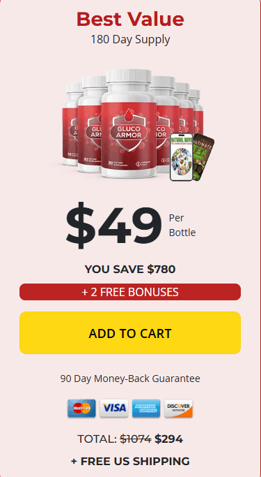 Gluco Armor price 6 bottle